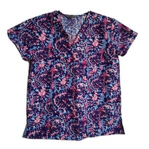 Women's Wear For Care Short Sleeve Scrub Top Size M